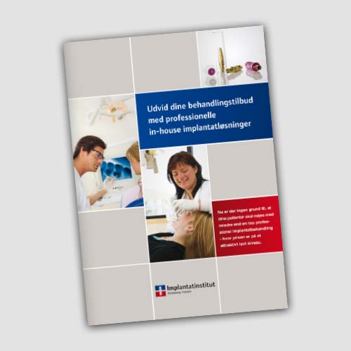 A4 folder for Implantatinstitut Slesvig-Holsten.