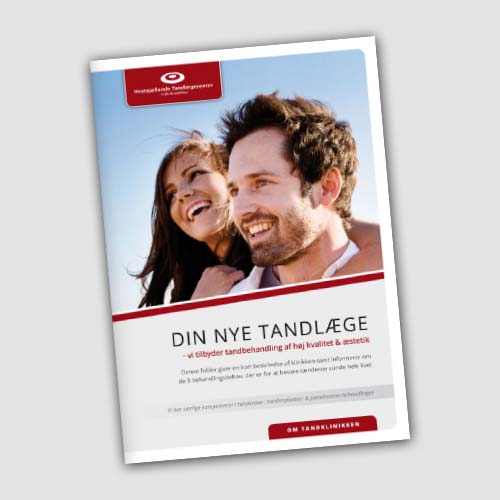 A5 folder for Vestsjællands Tandlægecenter.