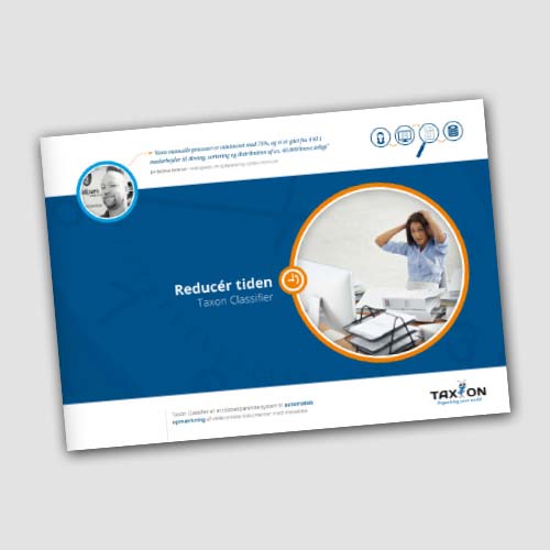 8 siders A4 brochure for Taxon.