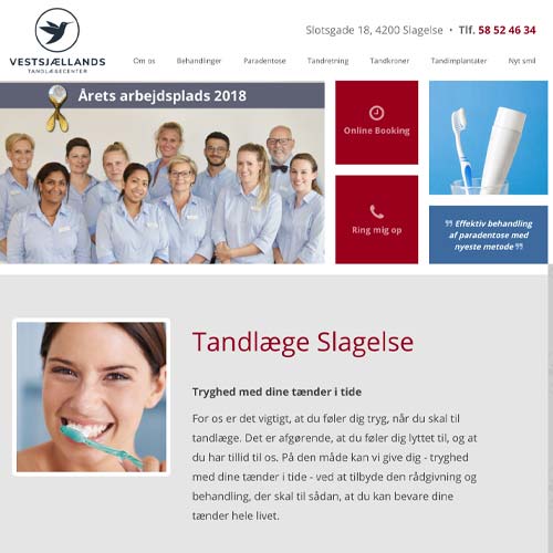 Vestsjællands Tandlægecenter<br>www.vtand.dk